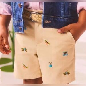 NWT- Embroidered Bug Friends Twill Short
